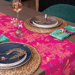 PM Sara Miller Chelsea Table Runner khăn trải bàn hồng 250*35cm Cotton 100% Được thiết kế tại Vương quốc Anh SMCP9108-XW