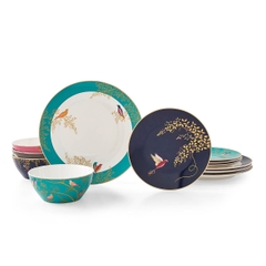 PM Sara Chelsea Collection Bộ Bát 12 món mạ vàng 22ct thương hiệu Portmerion Anh Quốc  SMC79243-XD