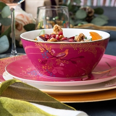 PM Sara Chelsea Collection Bộ Bát 12 món mạ vàng 22ct thương hiệu Portmerion Anh Quốc  SMC79243-XD