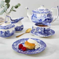 PM Blue Italian Đĩa nhỏ 15cm phong cách phương Đông khung cảnh nước Ý sản xuất tại Vương quốc Anh BLI0160