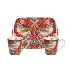 PM MORRIS & CO Strawberry Thief  Set đôi cốc kèm khay  X0011658718
