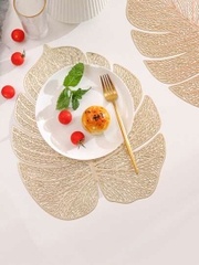SPECIAL Tấm lót bàn ăn hình chiếc lá kích thước 35x45cm màu vàng 7247V