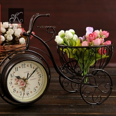 BICYCLE Đồng hồ kèm giỏ hoa nâu 1698