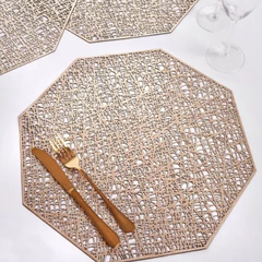 PENTAGONAL Khăn lót bàn ăn hình ngũ giác màu vàng 7202