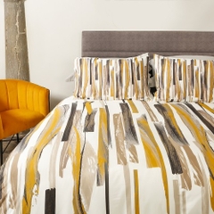 SB Set vỏ chăn gối cao cấp BRUSHSTROKE KING DUVET SET OCHRE3BL164C