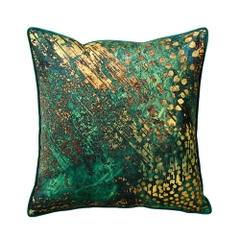 SB Vỏ gối cao cấp ZAFRON 45X45CM GREEN /OCHRE