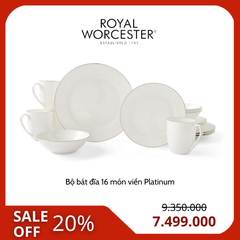 [SALE] PM ROYAL WORCESTER SERENDIPITY Platinum Set đĩa ăn 16 món SDPPL5577-XG