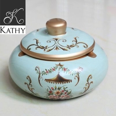 ROYAL Gạt tàn có nắp xanh 5066X