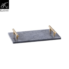 MARBLE Khay đá đen tay cầm 5199D