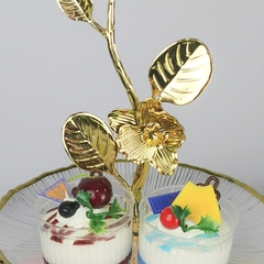 GOLD ROSE Đĩa 2 tầng kích thước 21x27cm 5716