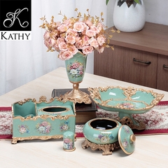 LUXURY Bộ 5 trang trí phòng khách xanh ngọc 6067
