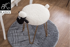 SHEEP Ghế trang trí hình chú cừu trắng chân cao 6070