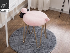 SHEEP Ghế trang trí hình chú cừu hồng chân cao 6070H