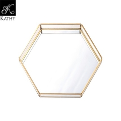 MIRROR TRAY Khay gương lục giác 6101