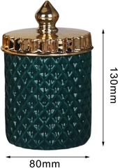 LINDY Hũ đựng màu xanh nắp vàng 6852