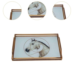 HERMES Khay hình chữ nhật hình ngựa kích thước 38x25.5x3cm 6578