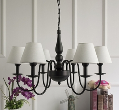 CHANDELIER Đèn chùm màu đen 6 bóng 6238