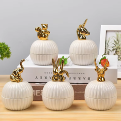 CUTE Hũ đựng màu trắng hình con thỏ 6849
