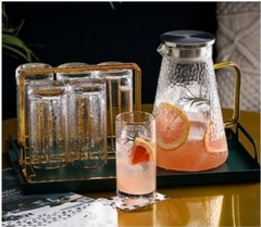 ORANGE Bộ trà cốc cao pha lê kèm khay và giá 9 món 5480