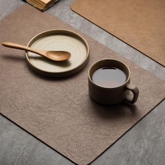 BROWN Khăn lót bàn ăn màu nâu trầm cỡ 30*45 2460NT