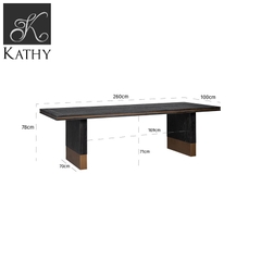 HUNTER Bàn ăn Dining table  260x100 17486