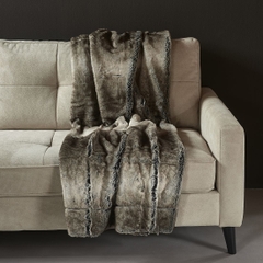 RM Chill Faux Fur Throw Chăn lông sopha cao cấp màu nâu 170x130 499010