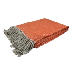 SB Chăn sofa cao cấp GEO 127X178CM ORANGE /GREY 1293A