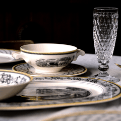 VB Audun Ferme Bát Soup 0.4l bức tranh làng quê Châu Âu  thương hiệu Villeroy& Boch nhập khẩu từ Đức 1010672510