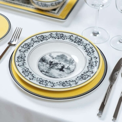 VB Audun Ferme Đĩa sâu 24cm bức tranh làng quê Châu Âu thương hiệu Villeroy & Boch nhập khẩu từ Đức 1010672700
