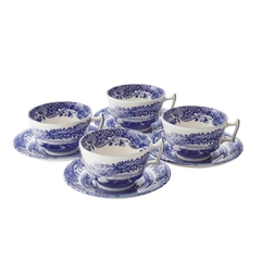 PM SPODE BLUE ITALIAN Set chén đĩa lót thương hiệu Portmeirion sản xuất tại Anh Quốc BLI1130