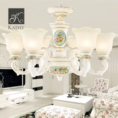 PRINCESS Đèn trắng/ đồng hoa văn công chúa 6 ô 2019