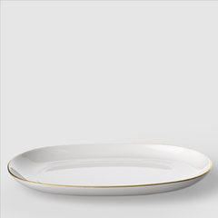 VB Anmut Gold Đĩa Oval màu trắng sứ xương cao cấp viền vàng Villeroy & Boch nhập khẩu từ Đức 20cm 1046533570
