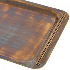 EICHHOLTZ Khay Tray Tamar L vintage brass finish 116366