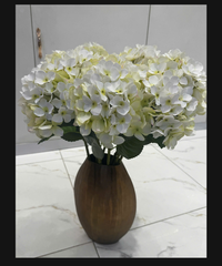 FLOWER Hoa tú cầu màu trắng kem 3d phù hợp decor trang trí nhà cửa - Trắng 6874