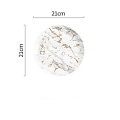 MARBLE GOLD Đĩa nhỡ vân đá gold 5477DM