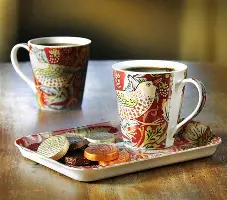 PM MORRIS & CO Strawberry Thief  Set đôi cốc kèm khay 180ml thuộc thương hiệu Portmeirion X0011658718