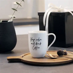 VB Statement Cốc chữ "Keep calm a.d. Coffee" 290ml sứ cao cấp Villeroy& Boch nhập khẩu tại Đức 1016219652