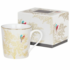 PM Sara Miller Chelsea Cốc cao màu xám nhạt 344ml mạ vàng 22ct thương hiệu Portmerion Anh Quốc SMCY78914-XG