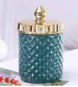 LINDY Hũ đựng màu xanh nắp vàng 6852