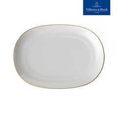 VB Anmut Gold Đĩa Oval màu trắng sứ xương cao cấp viền vàng Villeroy & Boch nhập khẩu từ Đức 20cm 1046533570