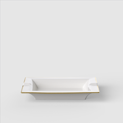 VB Anmut Gold Gạt tàn màu trắng sứ xương cao cấp mạ viền vàng Villeroy&Boch nhập khẩu từ Đức 1046534090