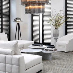EICHHOLTZ Bàn cà phê Coffee Table Naples white carrera marble set of 3 113801