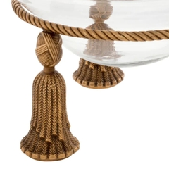 EICHHOLTZ Bát thủy tinh Bowl Tassel vintage brass finish 112924