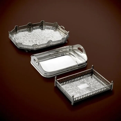EICHHOLTZ Khay trang trí bằng Niken Tray Woodsford nickel finish 103282