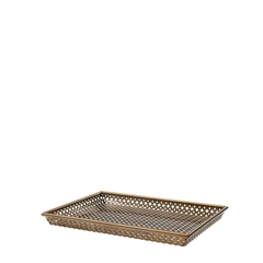 EICHHOLTZ Khay trang trí bằng đồng Tray Sirenuse rectangular S antique brass finish 113071