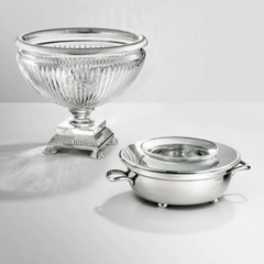 EICHHOLTZ Bát thủy tinh Bowl Burton silver plated 110435