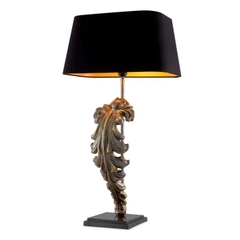 EICHHOLTZ Đèn bàn Table Lamp Beau Site vintage brass finish incl black shade