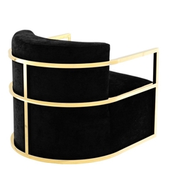 EICHHOLTZ Ghế Chair Emilio gold finish black velvet