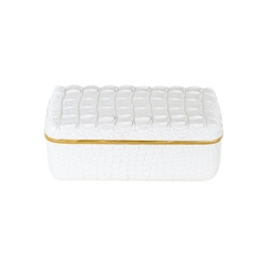 RICHMOND Hộp màu trắng họa tiết cá sấu nhỏ JB-0020