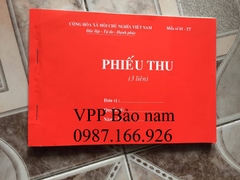 Phiếu thu 3 liên 100 tờ A5